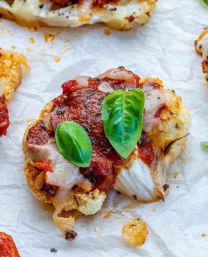 Roasted Cauliflower Pizza Bites