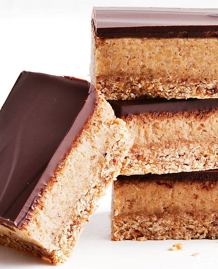 Nutty chocolate caramel slice
