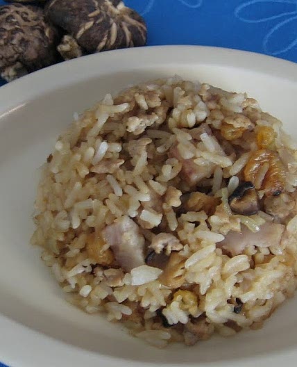 Fragrant Taro Rice 芋头饭Hakka phonetic : "wu tael fun"