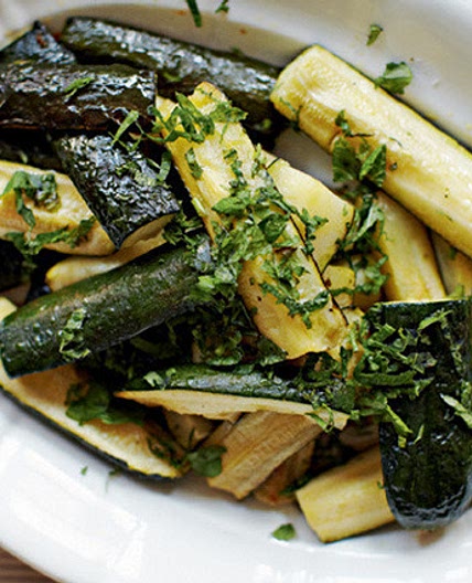 Roast courgettes (zucchini) with lemon