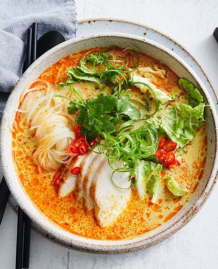 Healthier creamy chicken noodle soup recipe