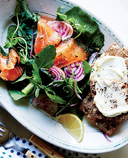 Smoked Salmon Breakfast Salad with Crispbread