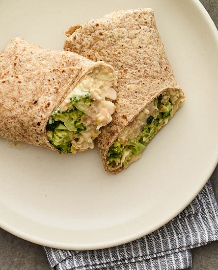 Warm Spiced Chickpea and Broccoli Wrap