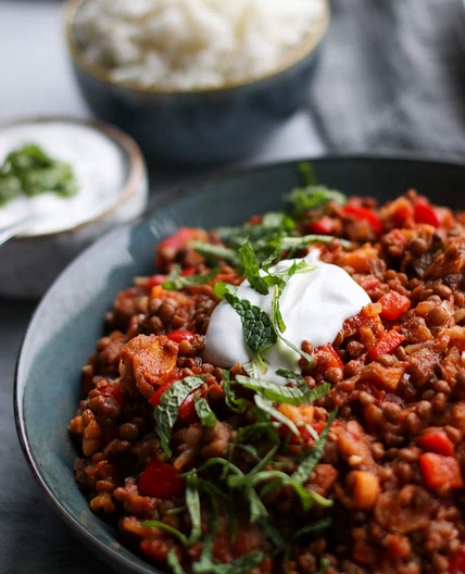 Eggplant & Lentil Apricot Curry