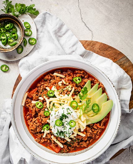 No-bean keto chili