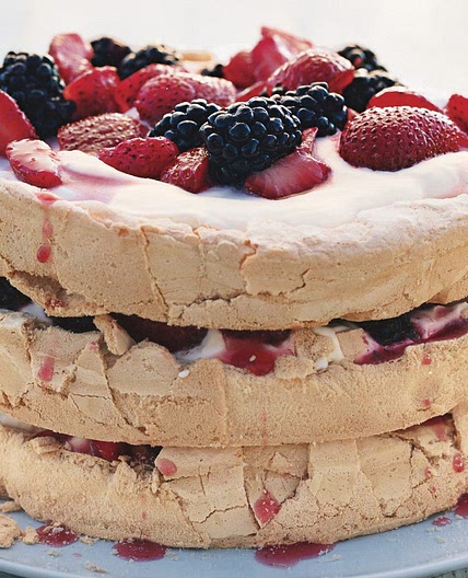 Three-Layer Berry and Brown Sugar Pavlova
