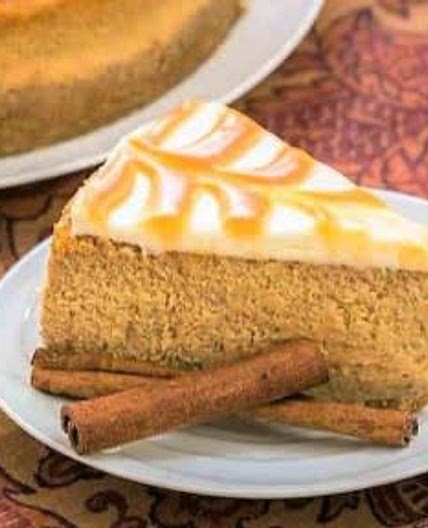 Caramel Topped Pumpkin Cheesecake