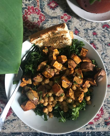 Chickpea, Sweet Potato and Kale Bowl