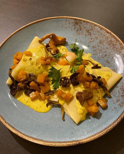 Scampi & Mushroom Ravioli