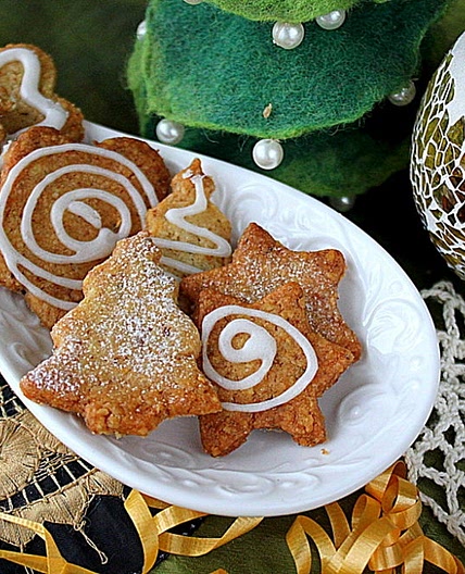 Песочное печенье с грецкими орехами