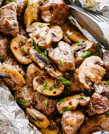 Steak & Mushrooms Foil Packs