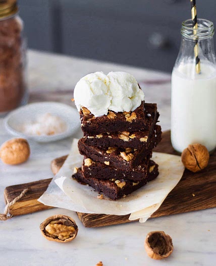 FUDGY CHOCOLATE BROWNIES ( with eggless option )