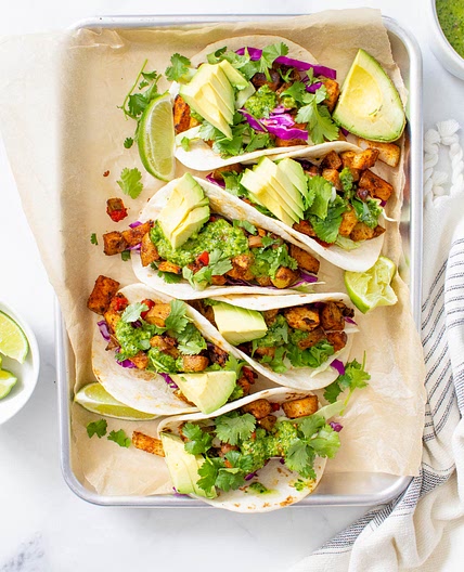 Roasted Potato Tacos with Chimichurri
