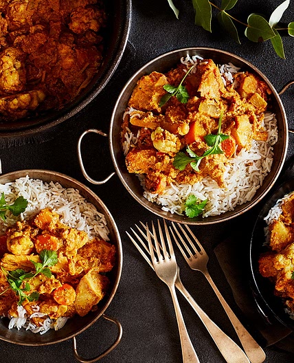 Christmas leftover veg korma