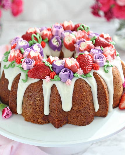 Strawberry Swirl Bundt Cake