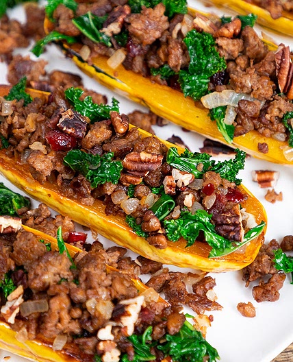 Beyond Beef Stuffed Delicata Squash - Beyond Meat - Go Beyond®