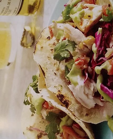 Mahi Mahi Fish Tacos with Spicy Avocado Cream
