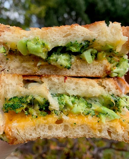 Broccoli Cheddar Grilled Cheese