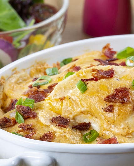 Cheesy Bacon Pierogi Bake