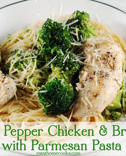 Garlic pepper chicken and broccoli