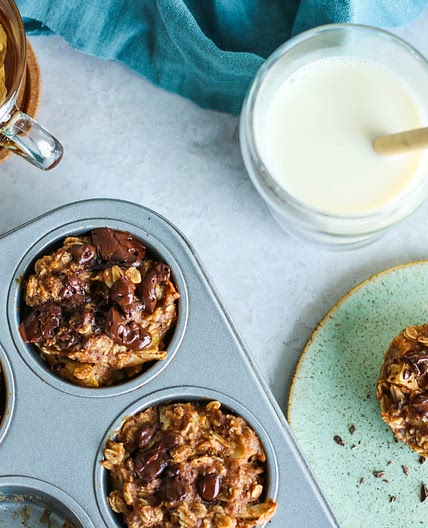 Apple & Banana Peanut Butter Breakfast Cups (gluten free)