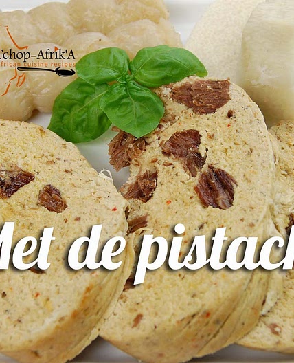 Gâteau ou mets de pistache