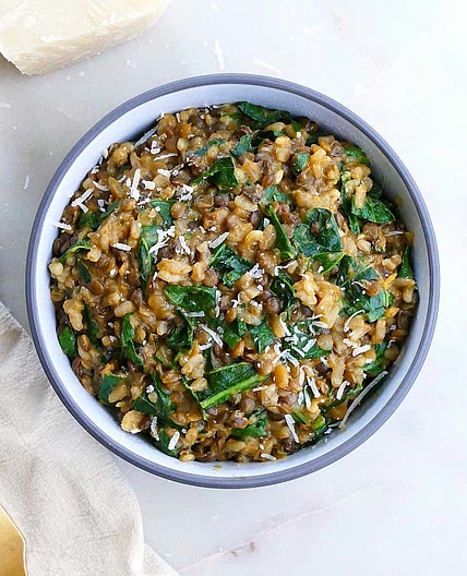 Lentil Risotto with Collard Greens