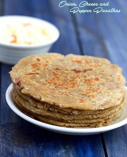 onion cheese paratha recipe | cheese onion paratha |