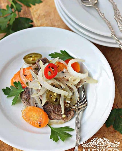 Pickled Beef Tongue (Lengua En Escabeche)