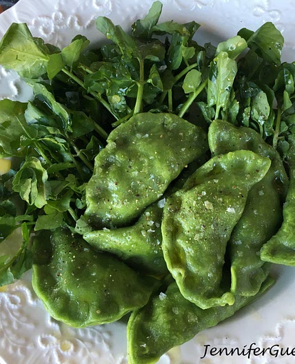 Green Spinach Pierogi