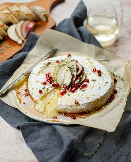 Baked Brie with Red Anjou Pears