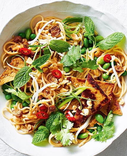 Speedy satay noodles with tofu