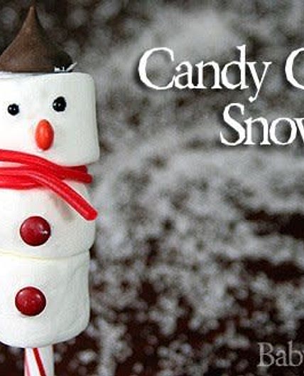 candy cane snowman