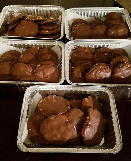 Homemade Turtle Candy With Pecans and Caramel