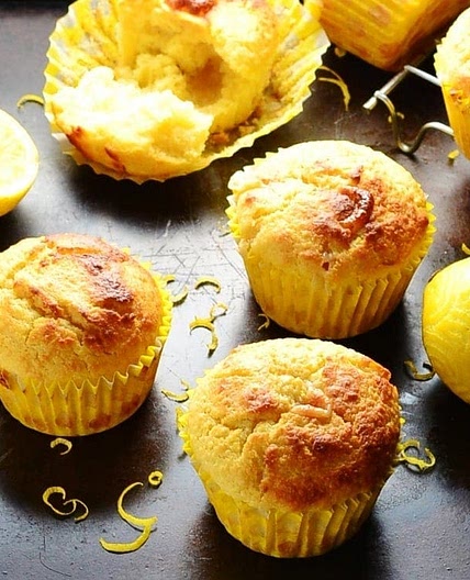 Easy Lemon Marzipan Muffins