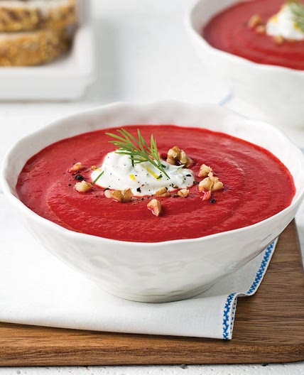 Potage aux betteraves et carottes
