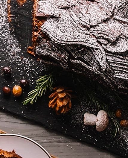 Chocolate and Salted Caramel Amoretti® Yule Log