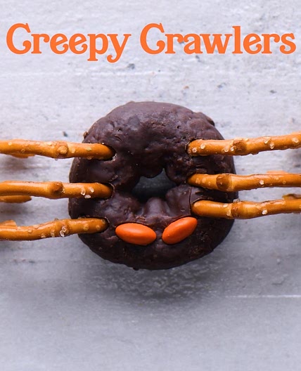 Creepy Crawly Mini Spider Donuts