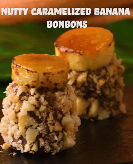Nutty Caramelized Banana BonBons