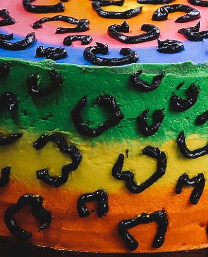 Rainbow Cheetah Cake