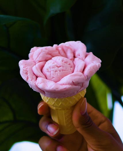 Rose Sculpted Ice Cream Cone