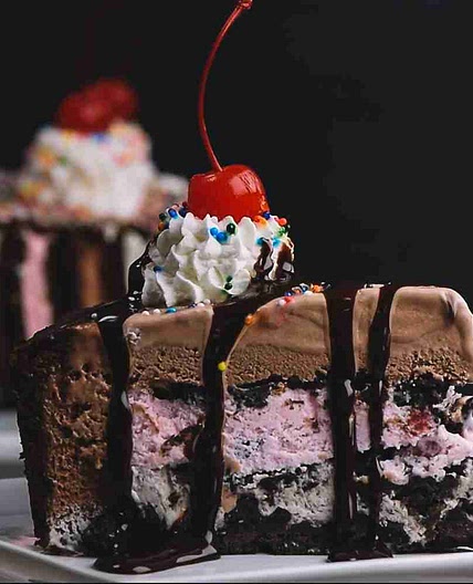 Triple Layer Ice Cream Crunch Cake