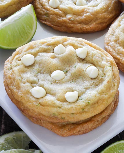 Key lime white chocolate cookies