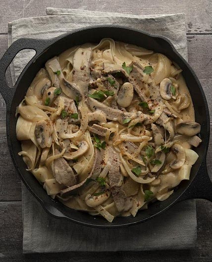 Leftover Beef Stroganoff