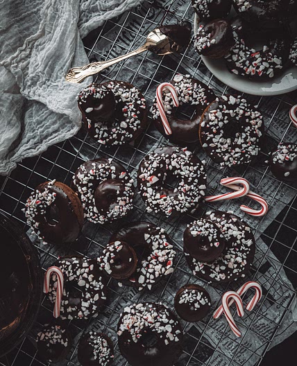 Peppermint Mocha Donuts