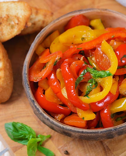 A Perfect Appetizer: Garlic and Herb Sautéed Peppers