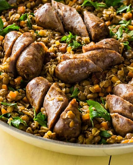 Sausage with Lentils