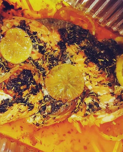 Garlic & herb Braided salmon