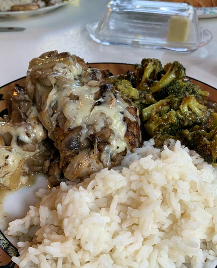Chicken Gruyere with Sauteed Mushrooms