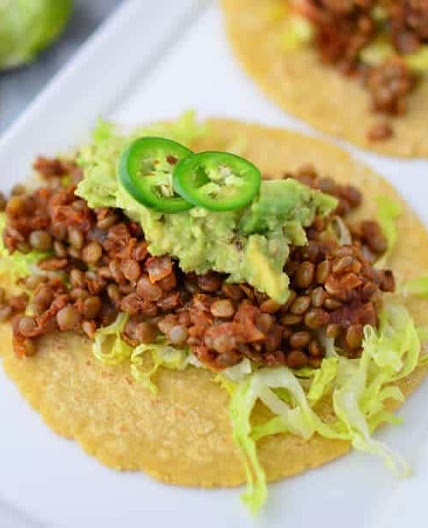 vegan lentil tacos